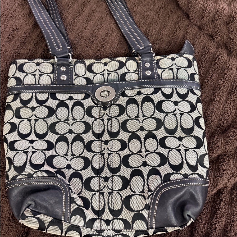 Chic Black and Gray Designer Tote